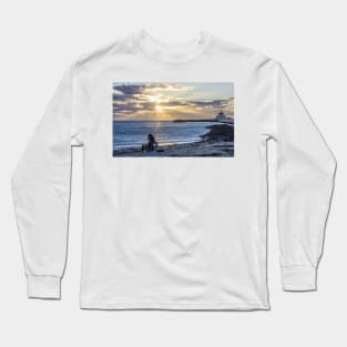 The Sunbather, sunset at StKilda Pier, StKilda, Victoria, Autralia. Long Sleeve T-Shirt